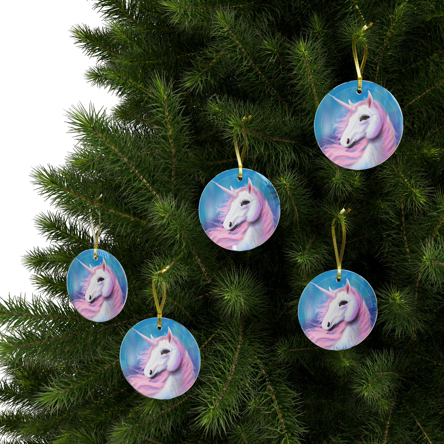 Magical Unicorn Glass Ornaments