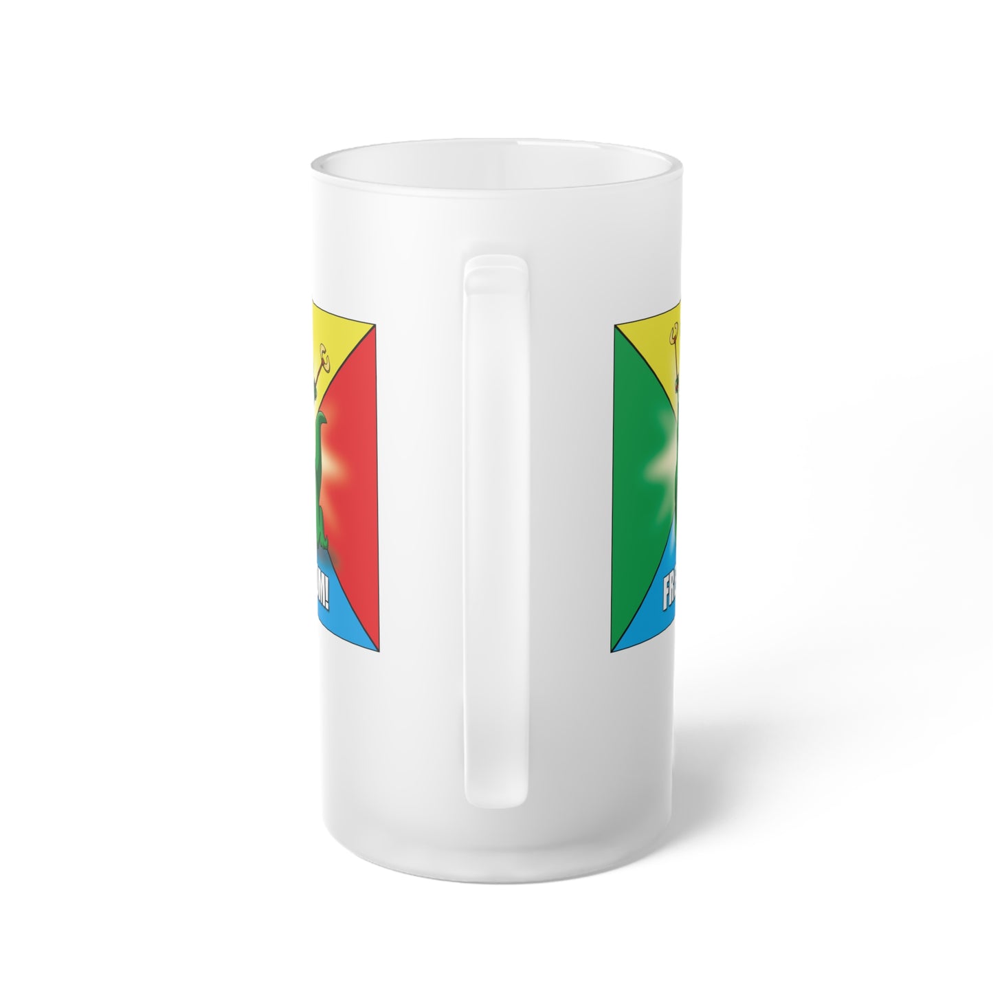 Freedom! Frosted Glass Beer Mug