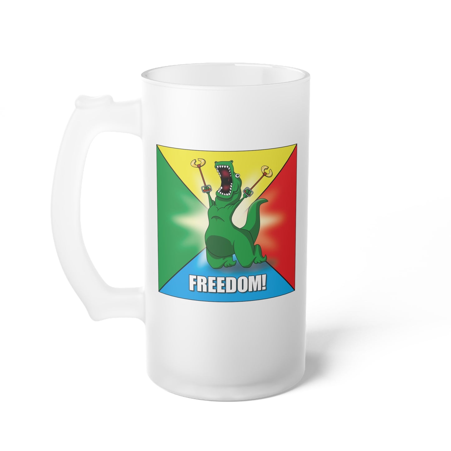 Freedom! Frosted Glass Beer Mug