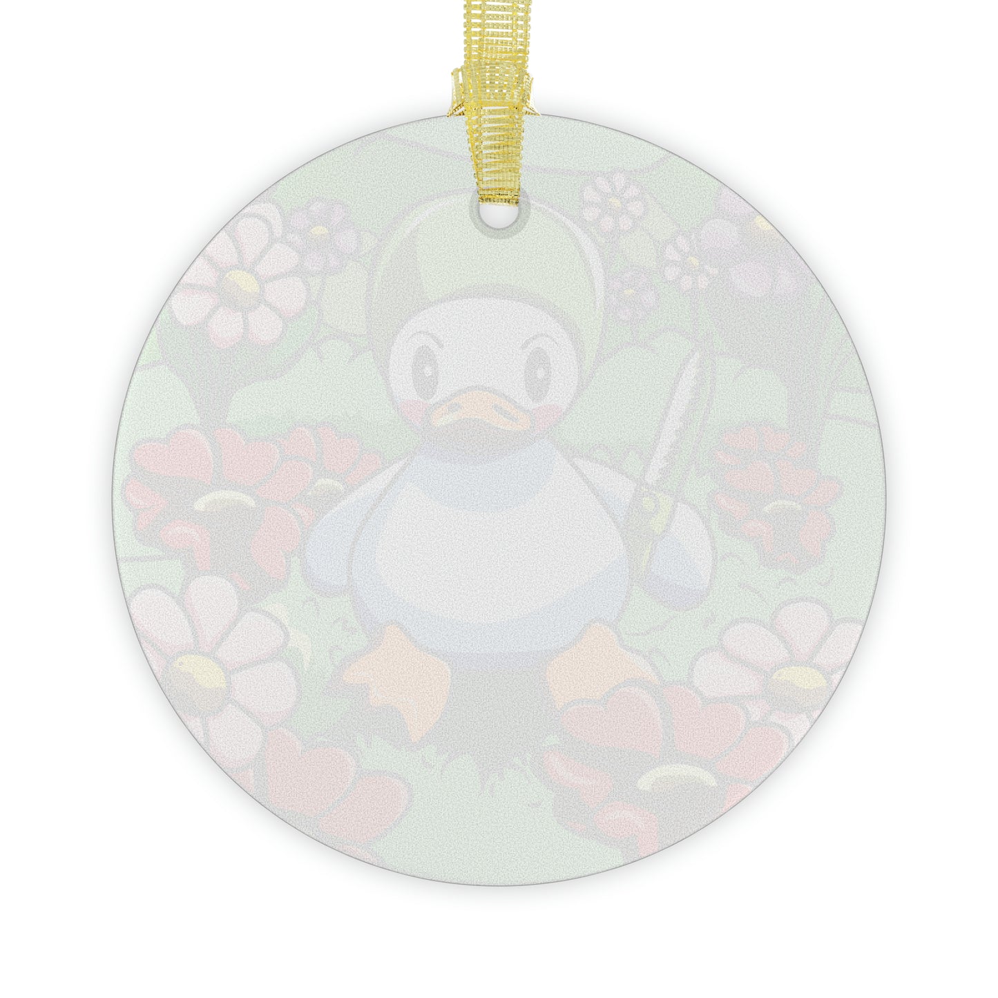 Gardening Duck Glass Ornaments