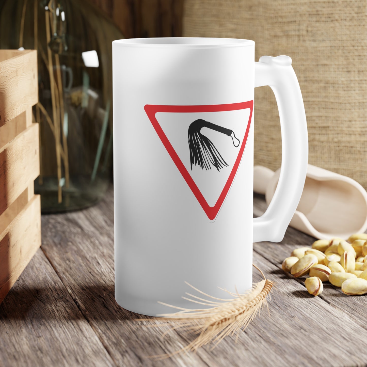 Yield for flogging Frosted Glass Beer Mug