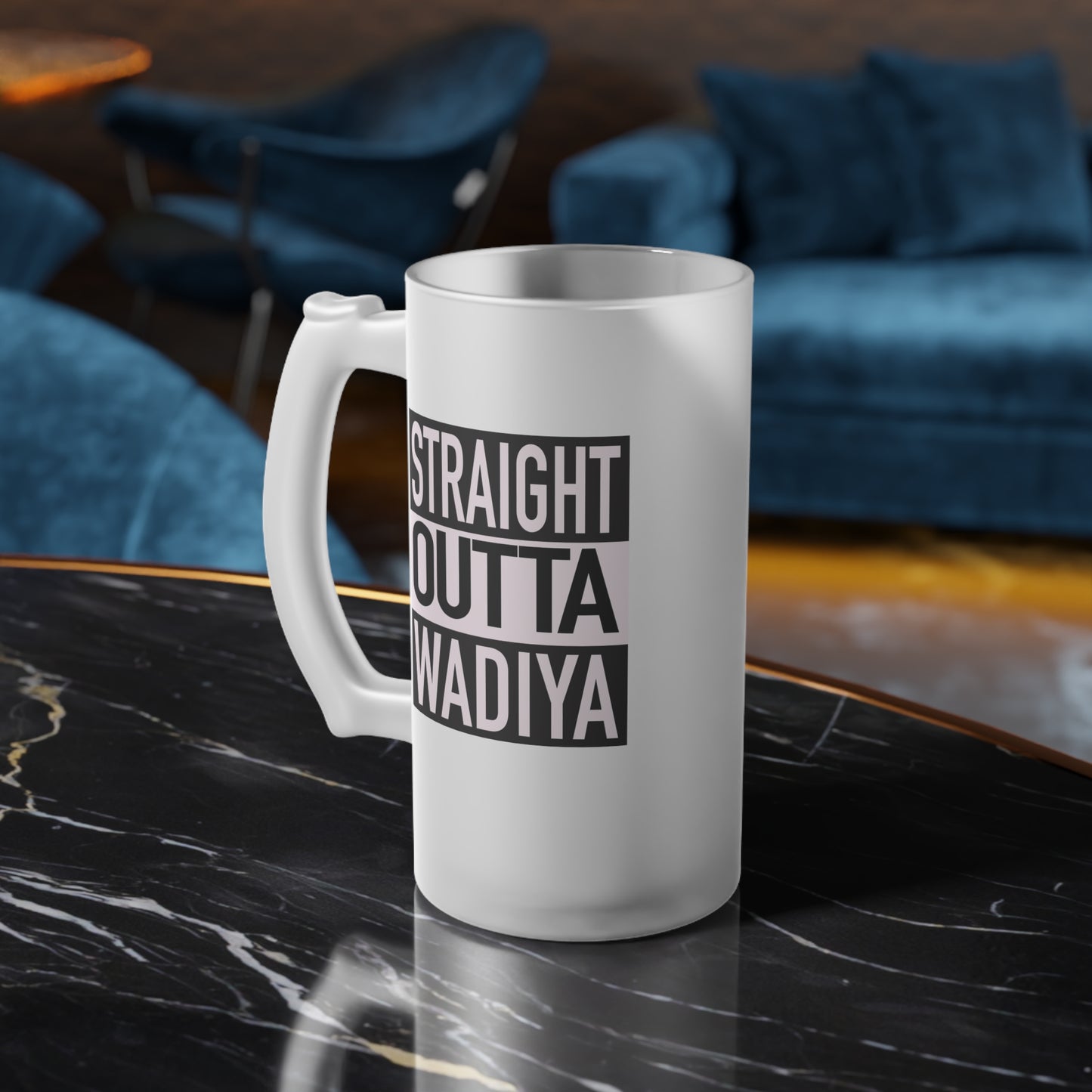 Straight Outta Wadiya Frosted Glass Beer Mug