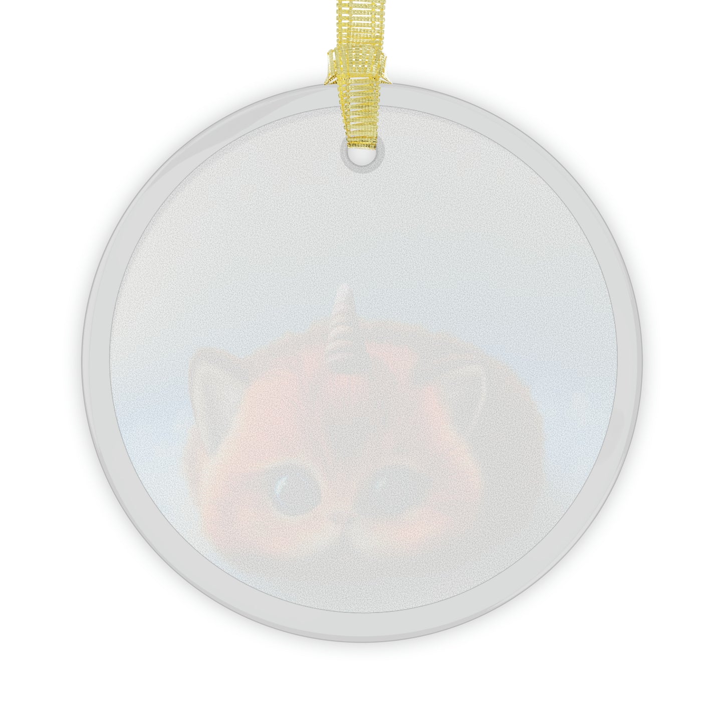 Unicorn Kitten Glass Ornaments