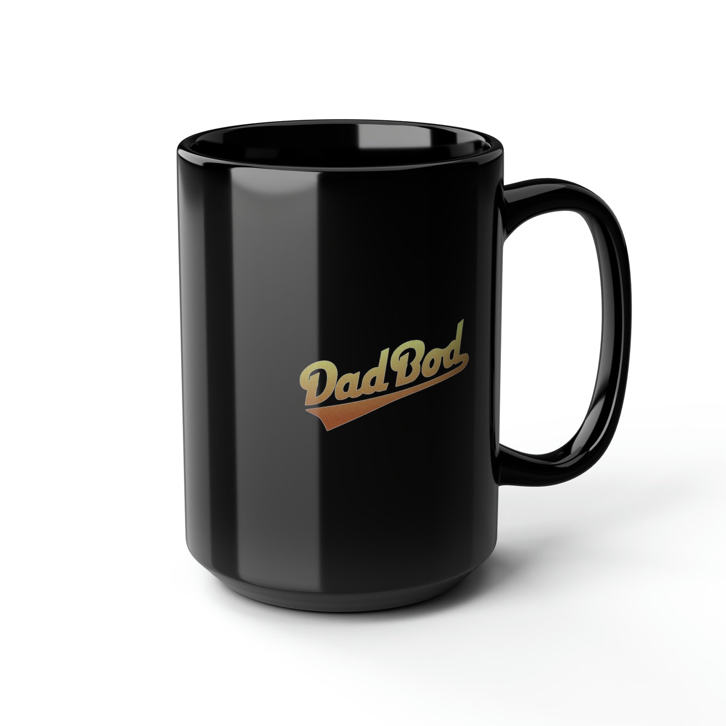 Dad Bod Black Mug, 15oz