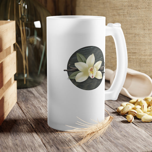 Vanilla Bean Frosted Glass Beer Mug