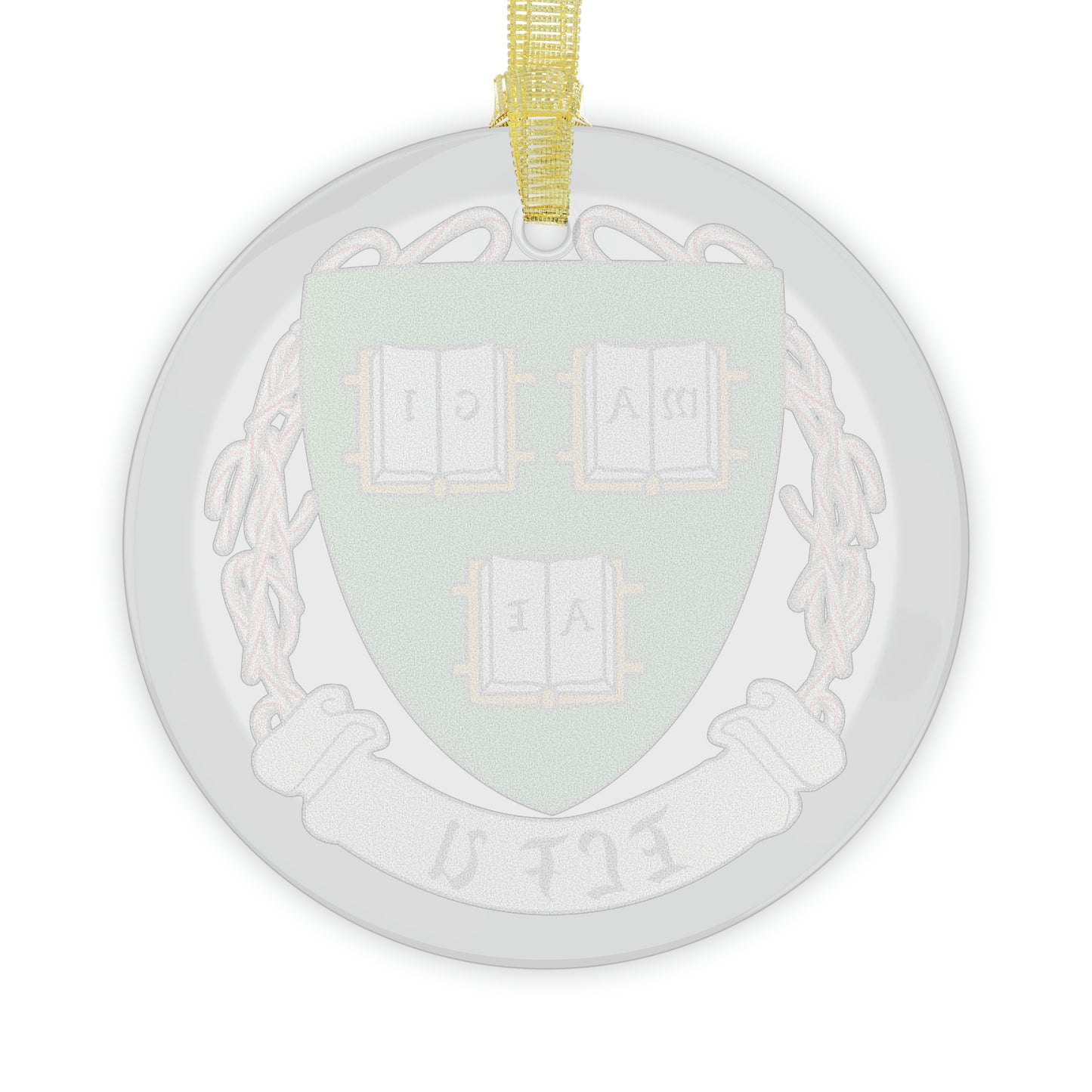 Elf University Logo Glass Ornaments