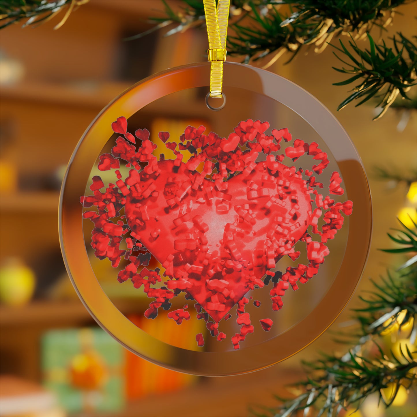 Heart of Hearts Glass Ornaments