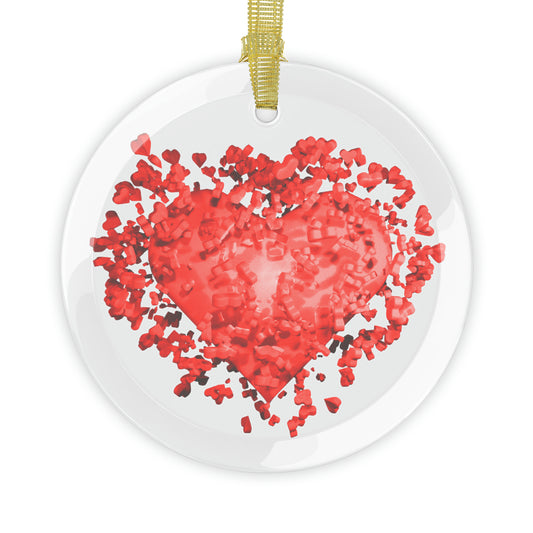 Heart of Hearts Glass Ornaments