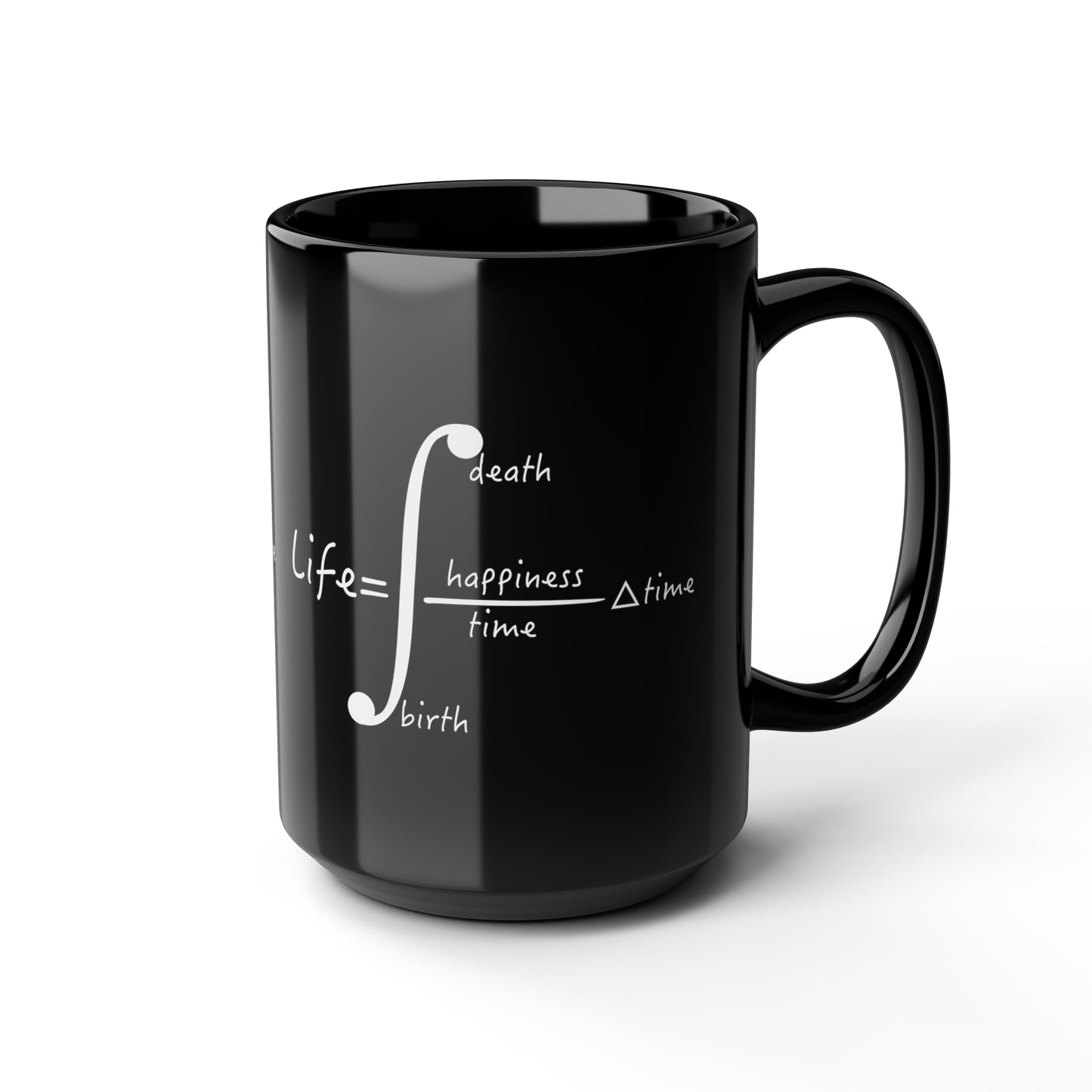 The Integral of Life Black Mug, 15oz