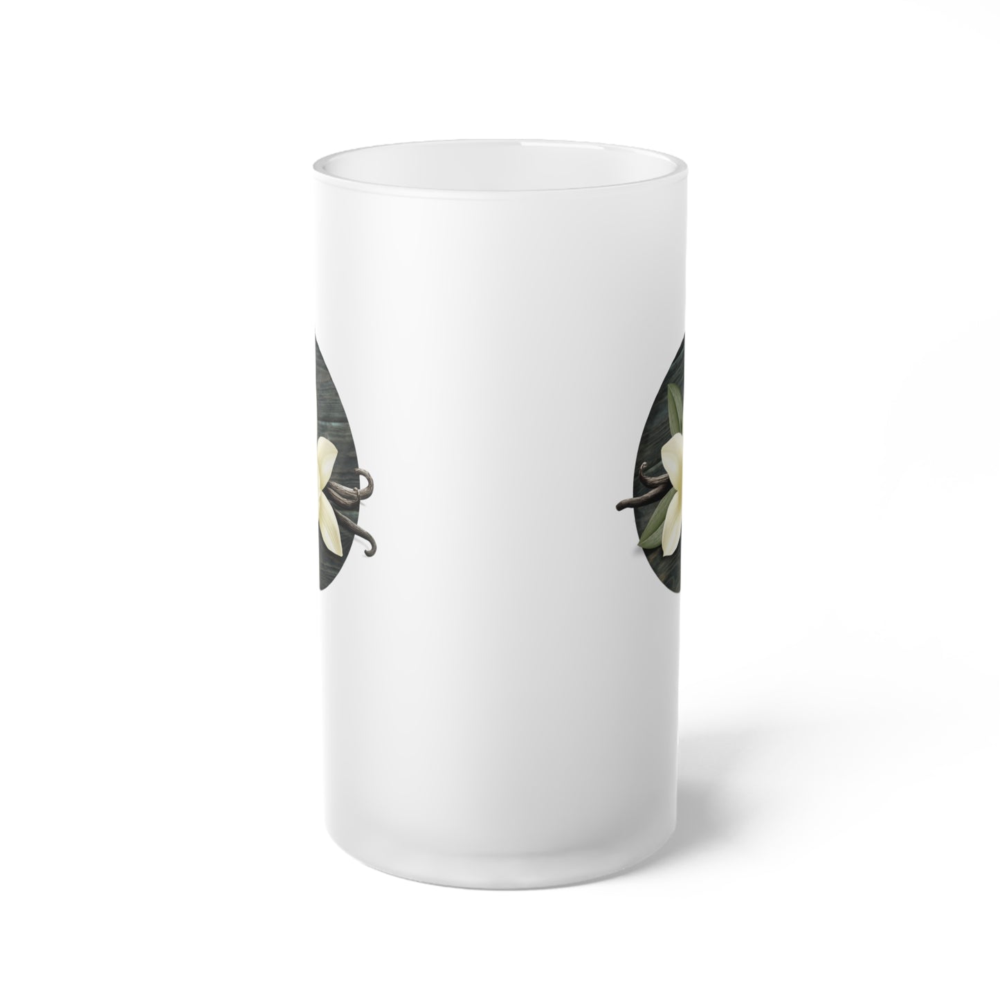 Vanilla Bean Frosted Glass Beer Mug