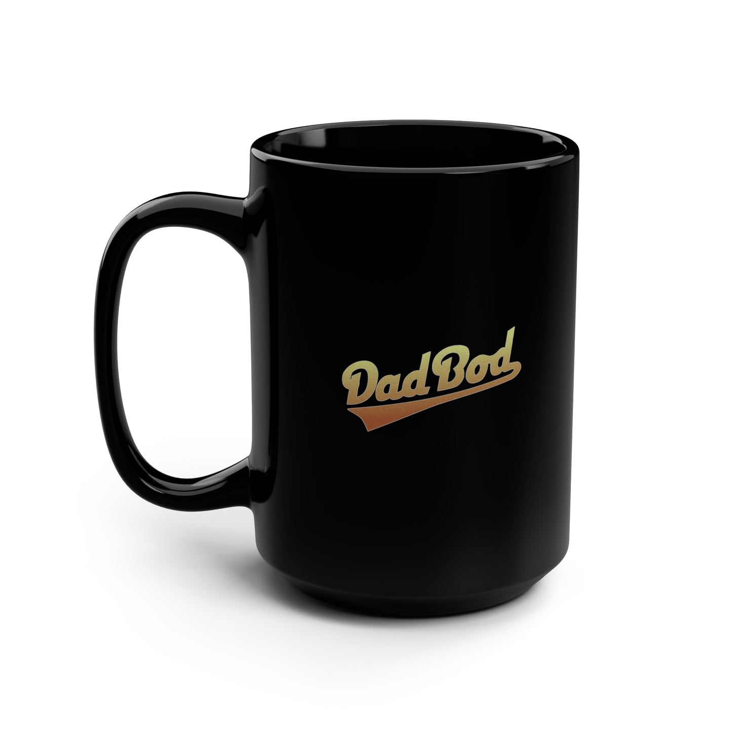 Dad Bod Black Mug, 15oz