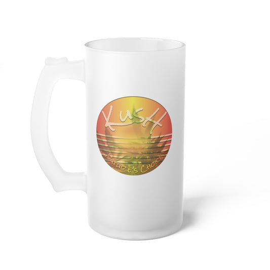 Kush - Natures Choice Frosted Glass Beer Mug