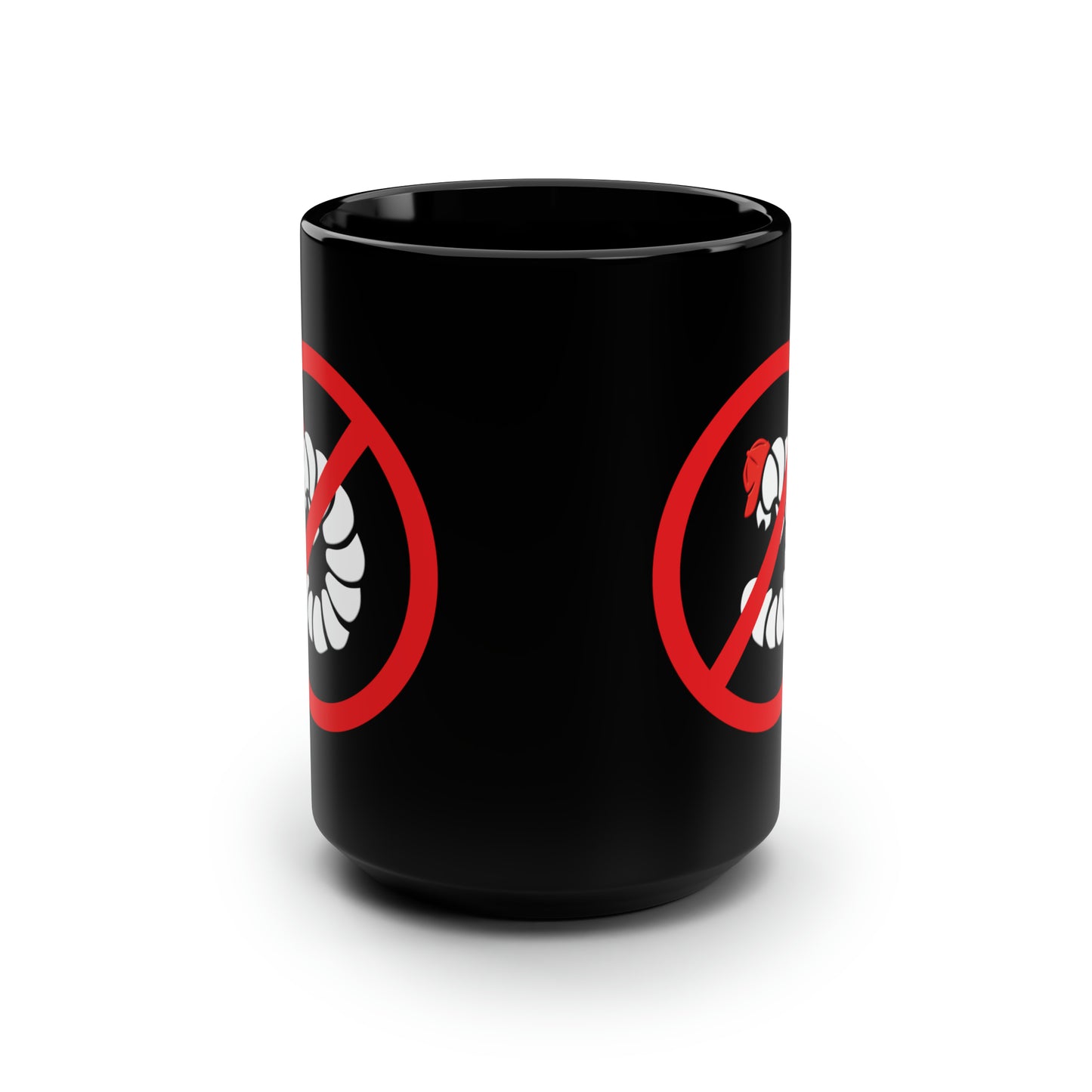 No Maggots Black Mug, 15oz