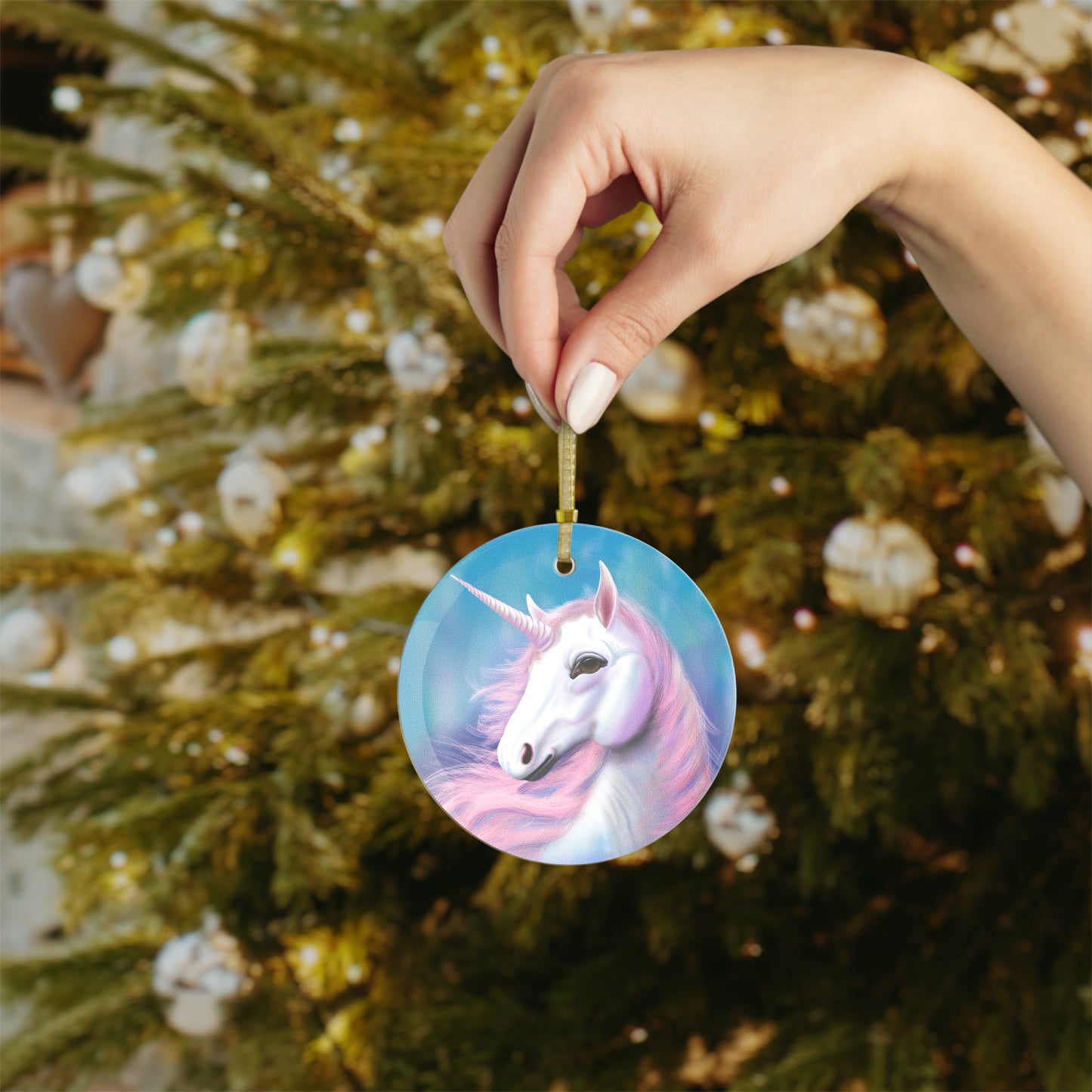 Magical Unicorn Glass Ornaments