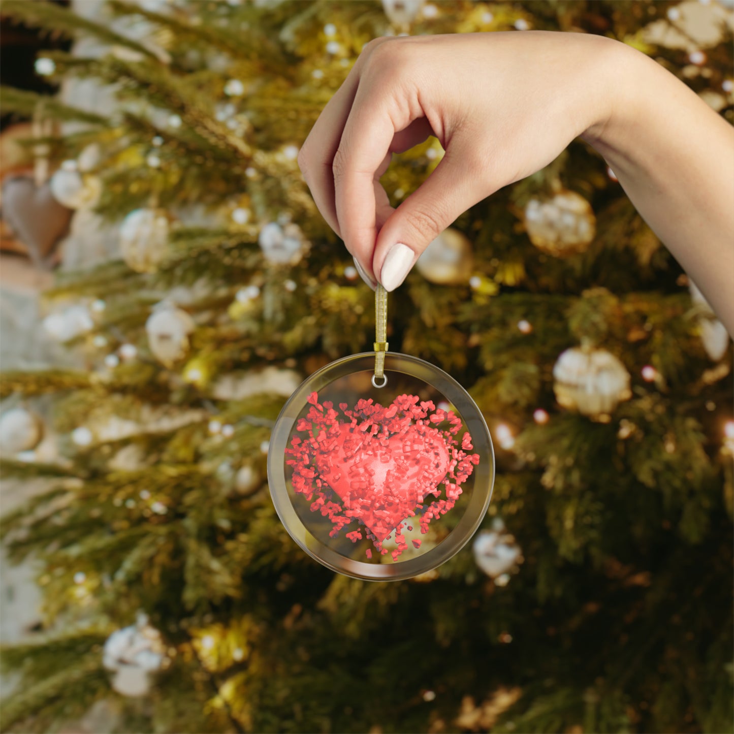 Heart of Hearts Glass Ornaments