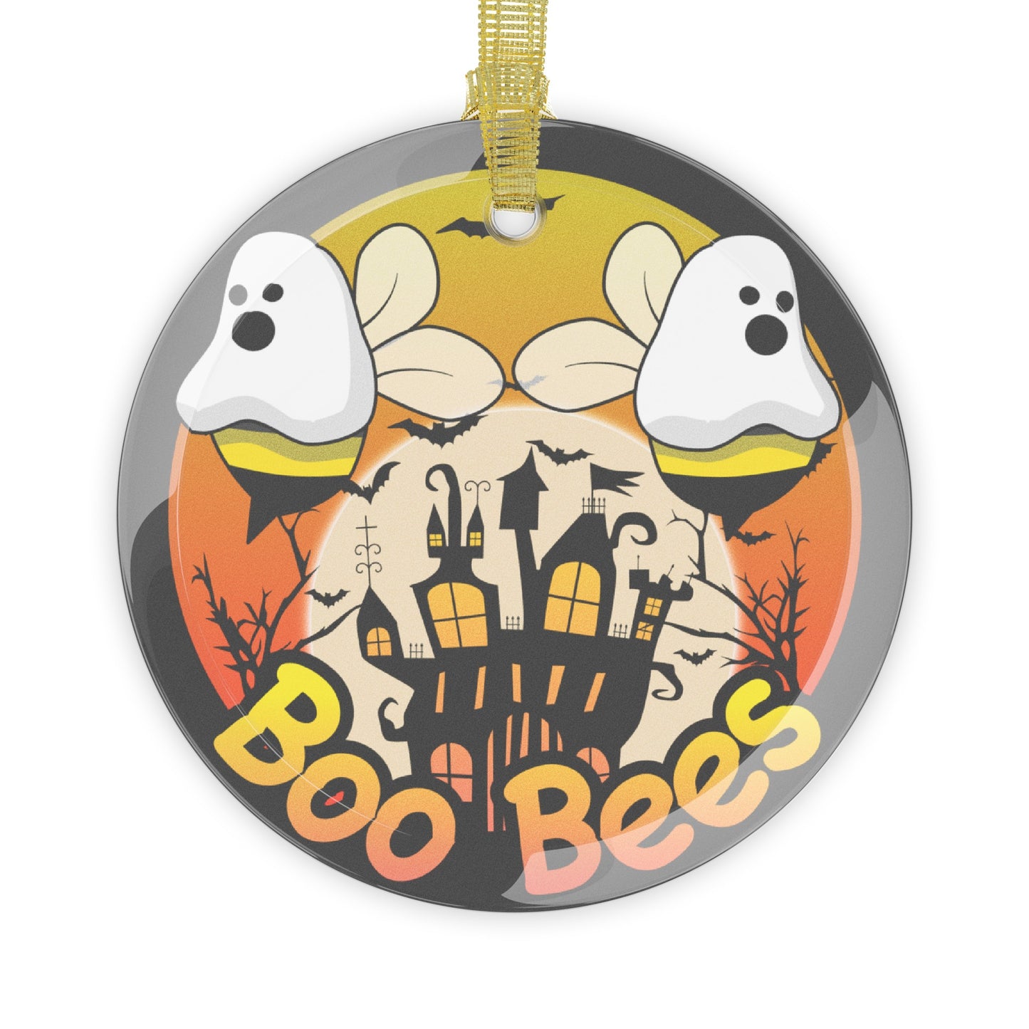 Boo Bees Glass Ornaments