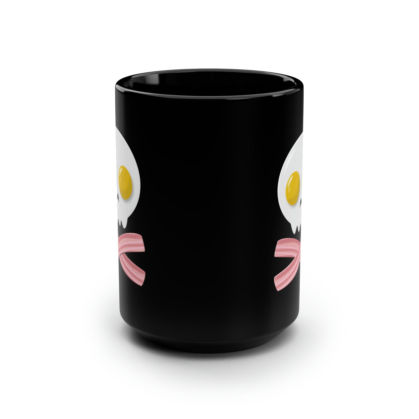 Jolly Roger Breakfast Black Mug, 15oz