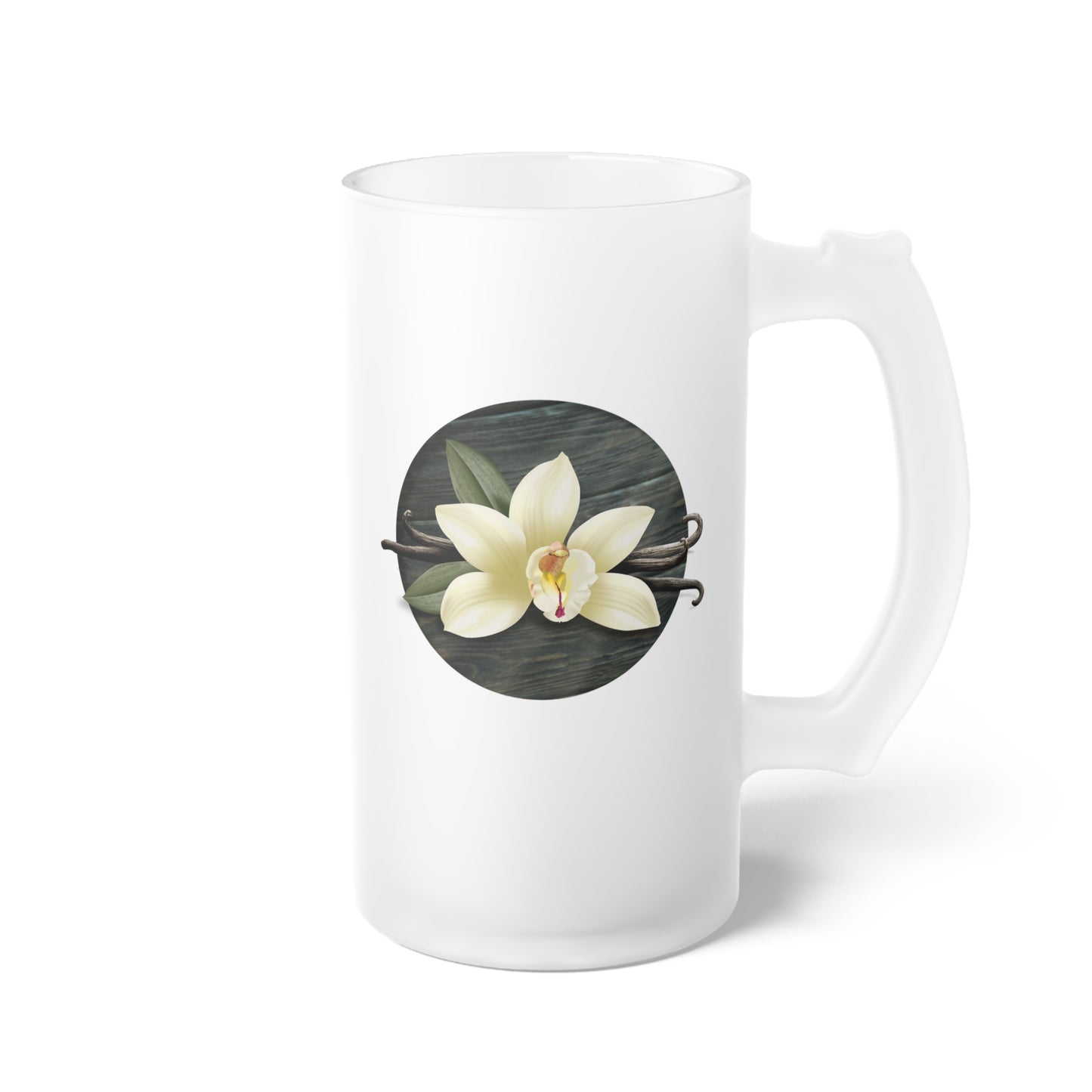 Vanilla Bean Frosted Glass Beer Mug