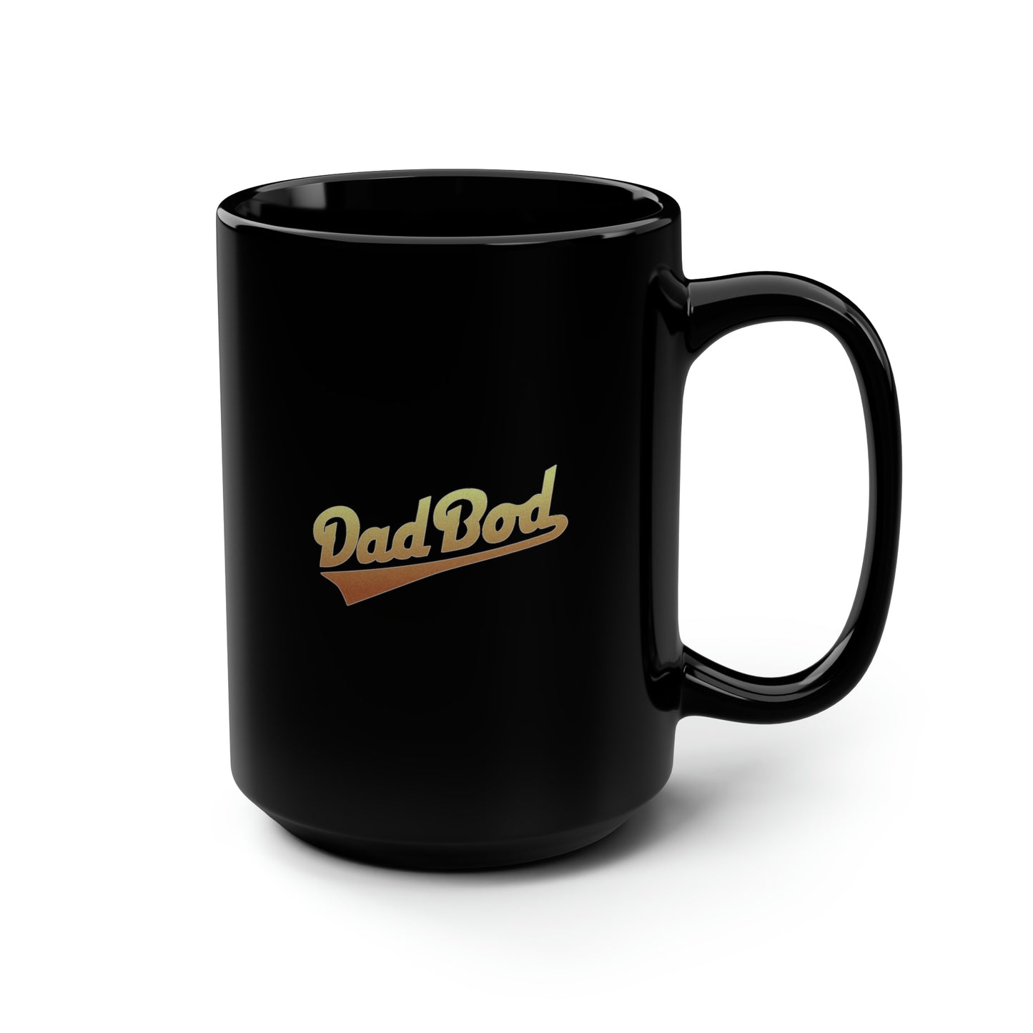 Dad Bod Black Mug, 15oz