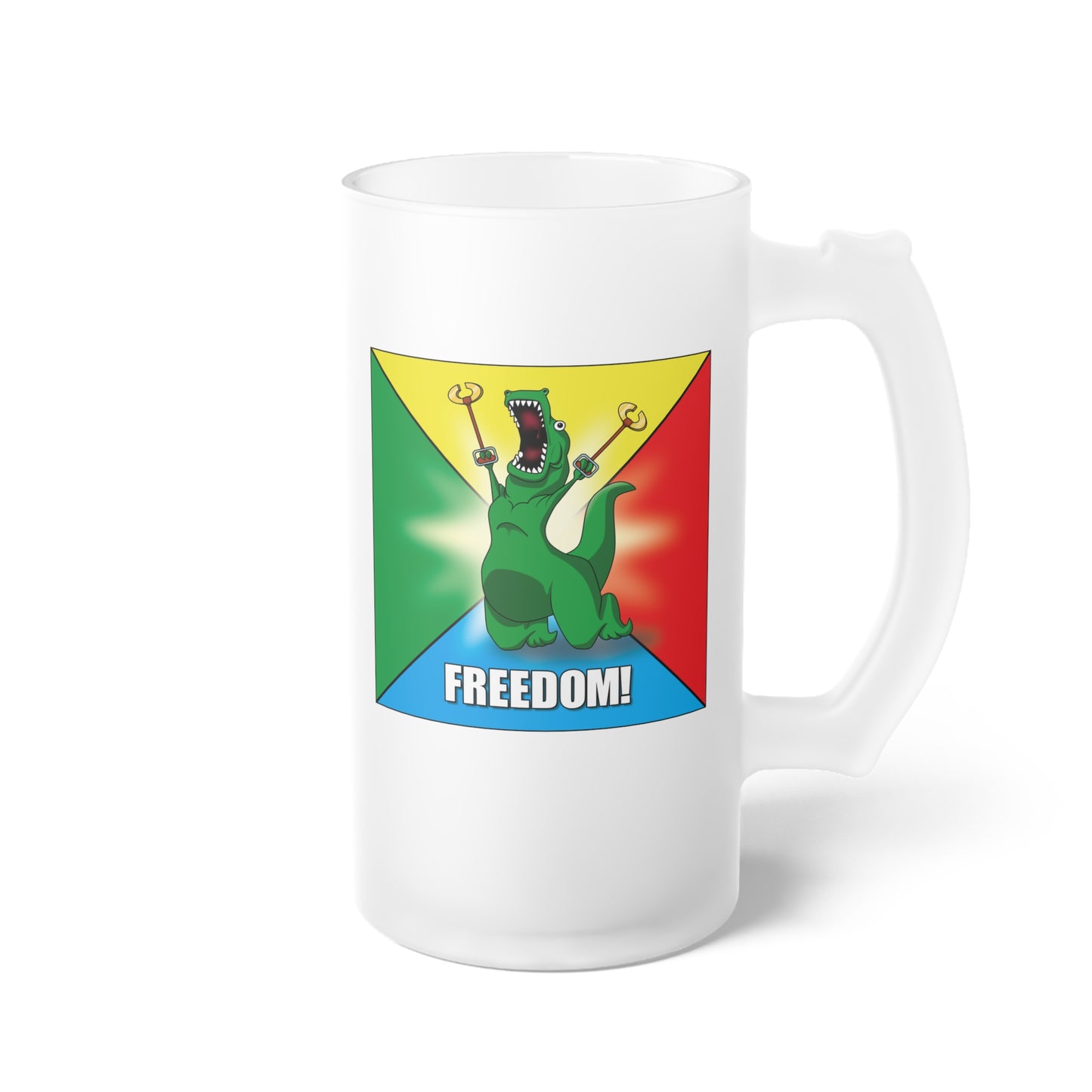 Freedom! Frosted Glass Beer Mug