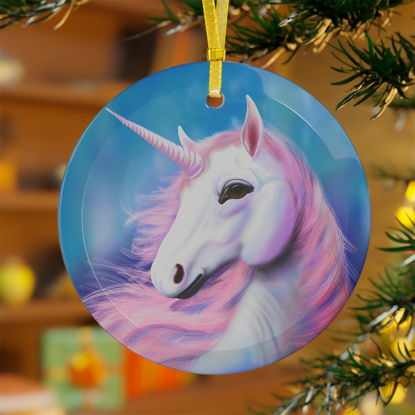 Magical Unicorn Glass Ornaments