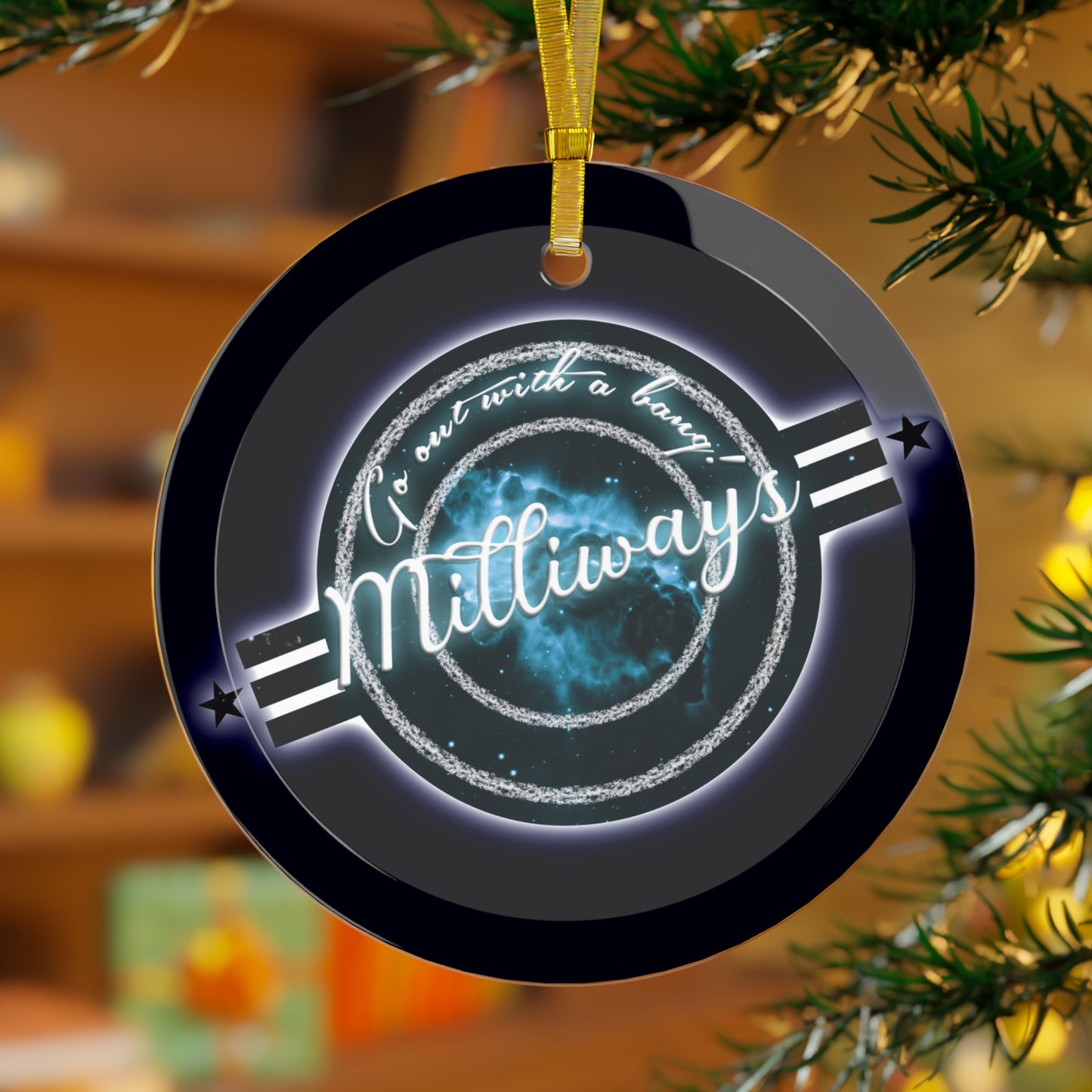 Milliways Glass Ornament