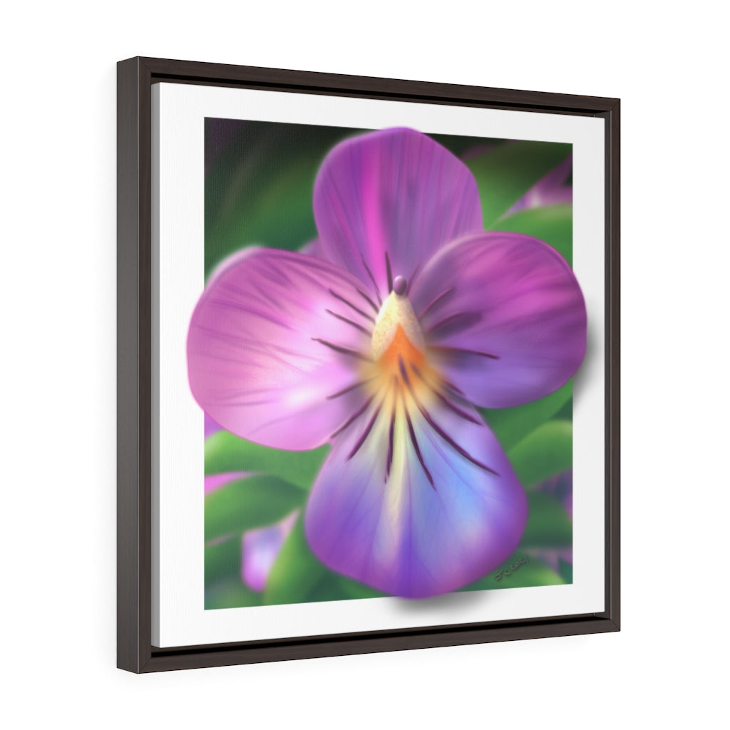 Common Blue Violet - Square Framed Premium Gallery Wrap Canvas