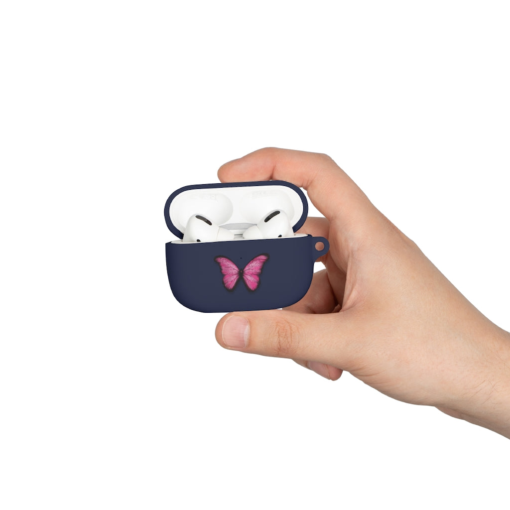 Pink Butterfly AirPods and AirPods Pro Case Cover