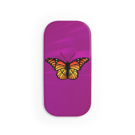 Orange and Yellow Butterfly Phone Click-On Grip