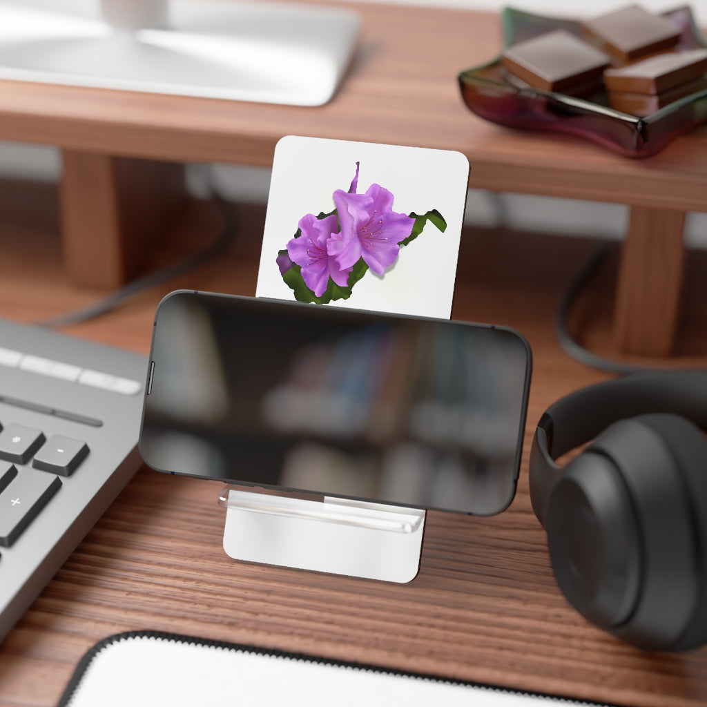 West Virginia Rhododendron Mobile Display Stand for Smartphones