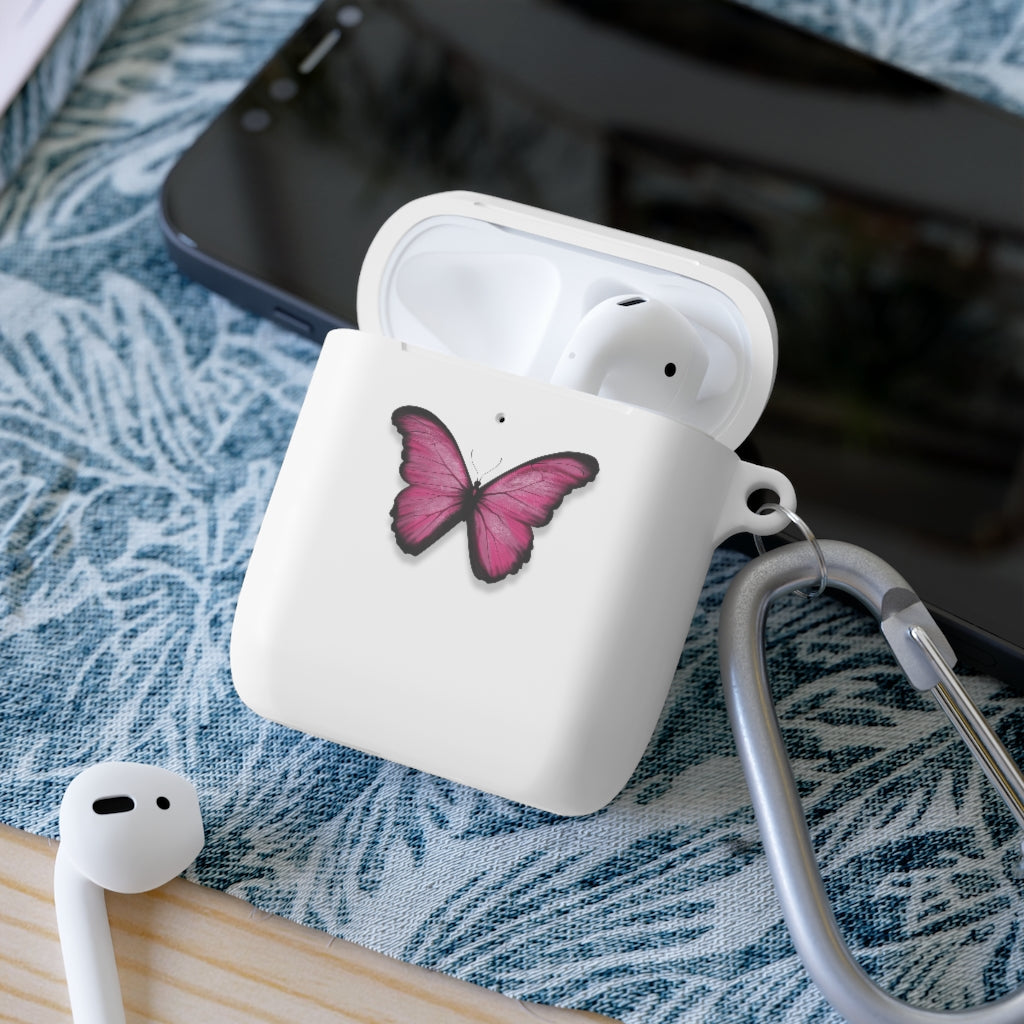 Pink Butterfly AirPods and AirPods Pro Case Cover