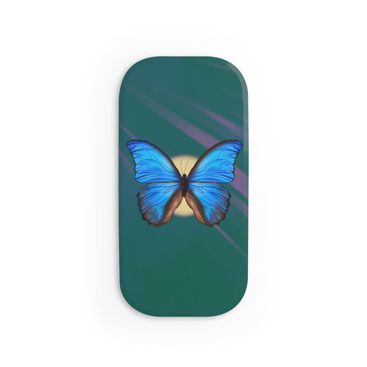 Blue Butterfly Phone Click-On Grip