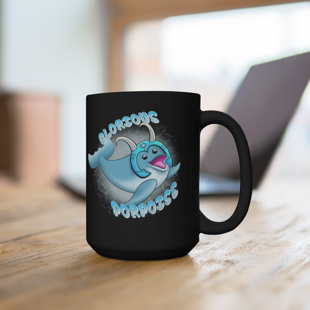 Glorious Porpoise Black Mug 15oz