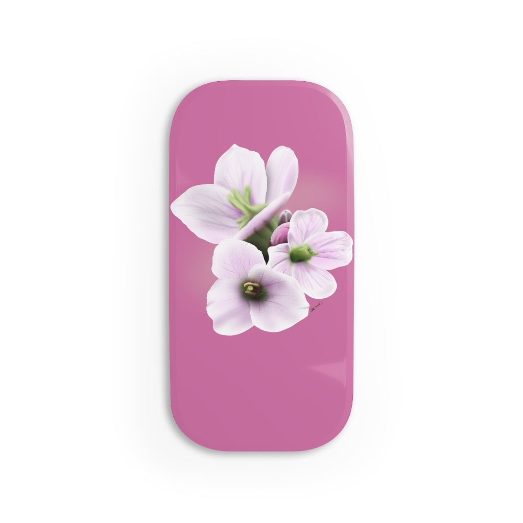 Pink Mayflowers Phone Click-On Grip