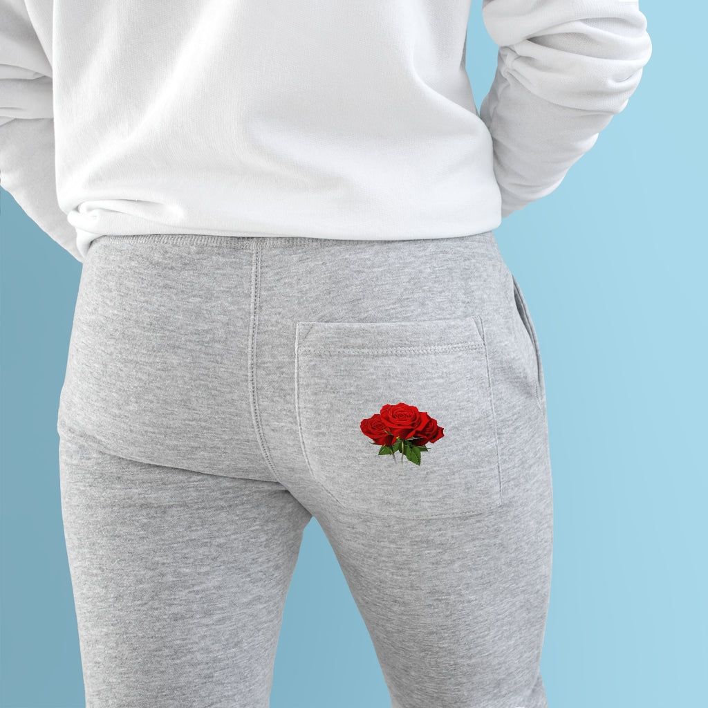 Rose Print Premium Fleece Joggers