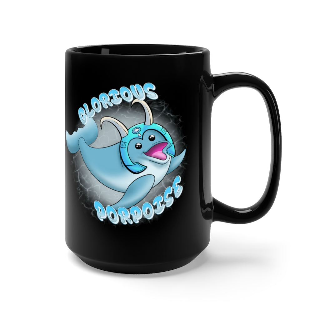 Glorious Porpoise Black Mug 15oz