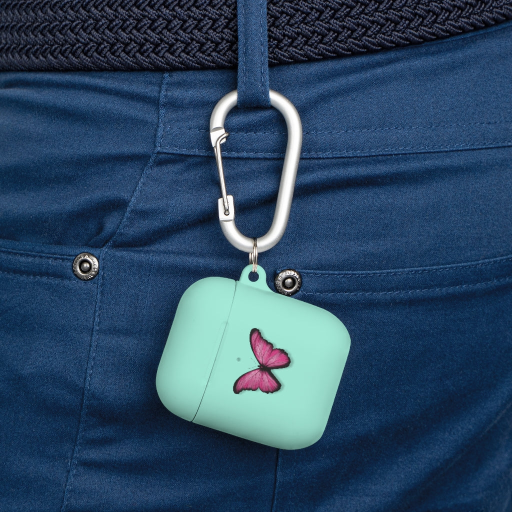 Pink Butterfly AirPods and AirPods Pro Case Cover