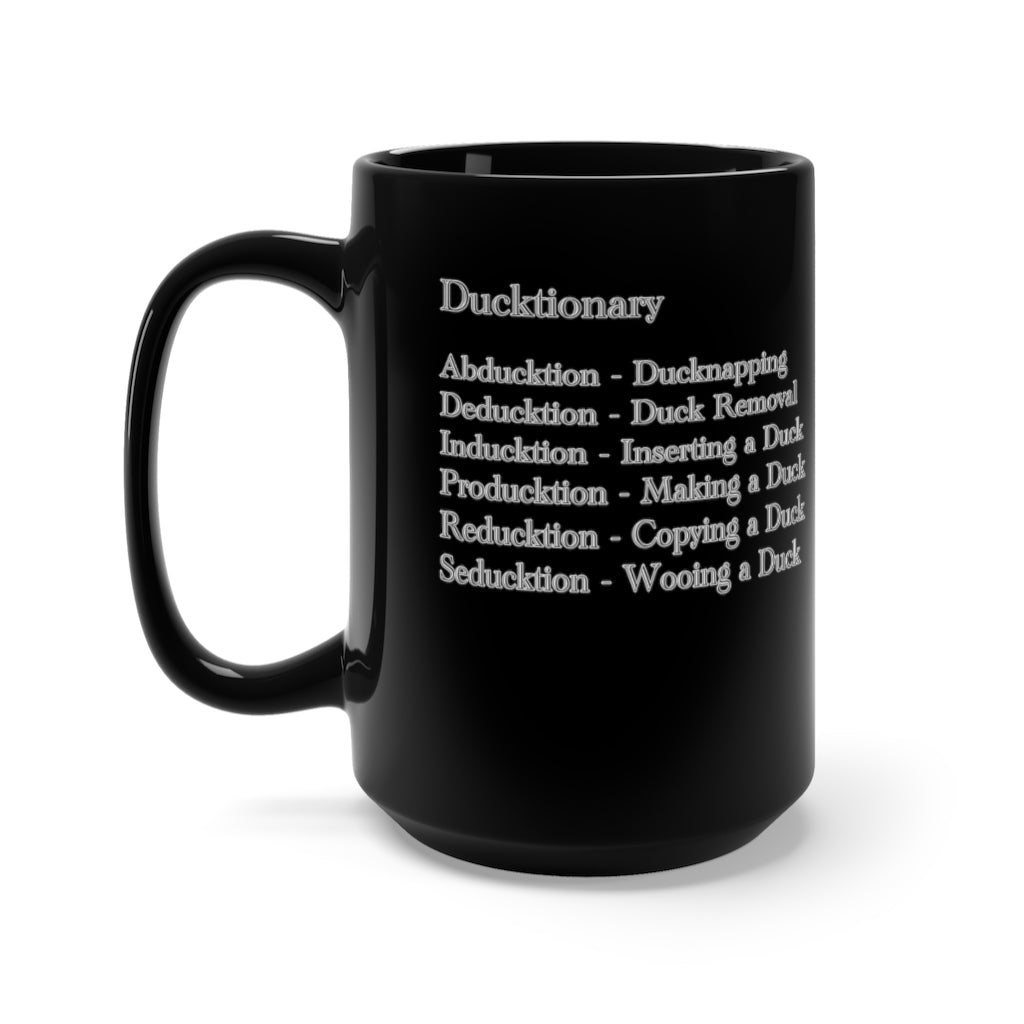 Ducktionary Black Mug 15oz