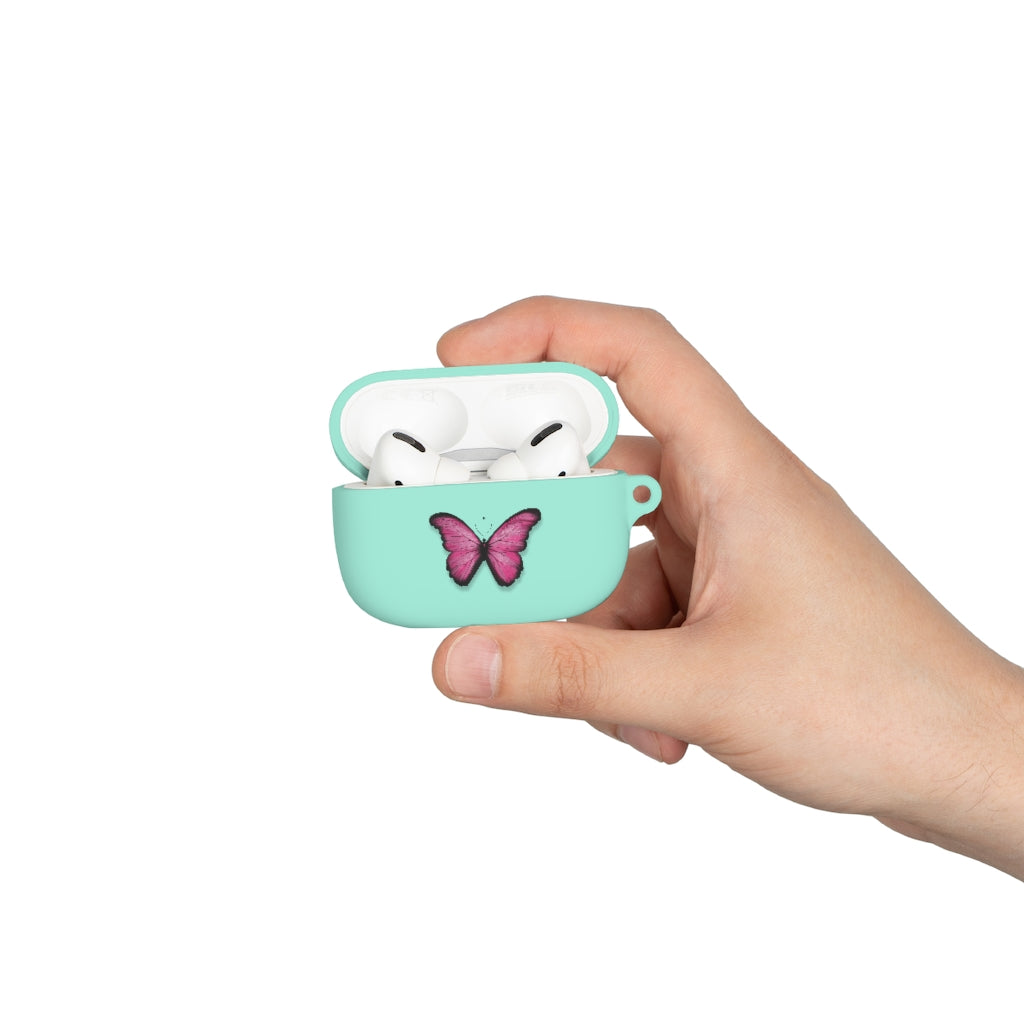 Pink Butterfly AirPods and AirPods Pro Case Cover