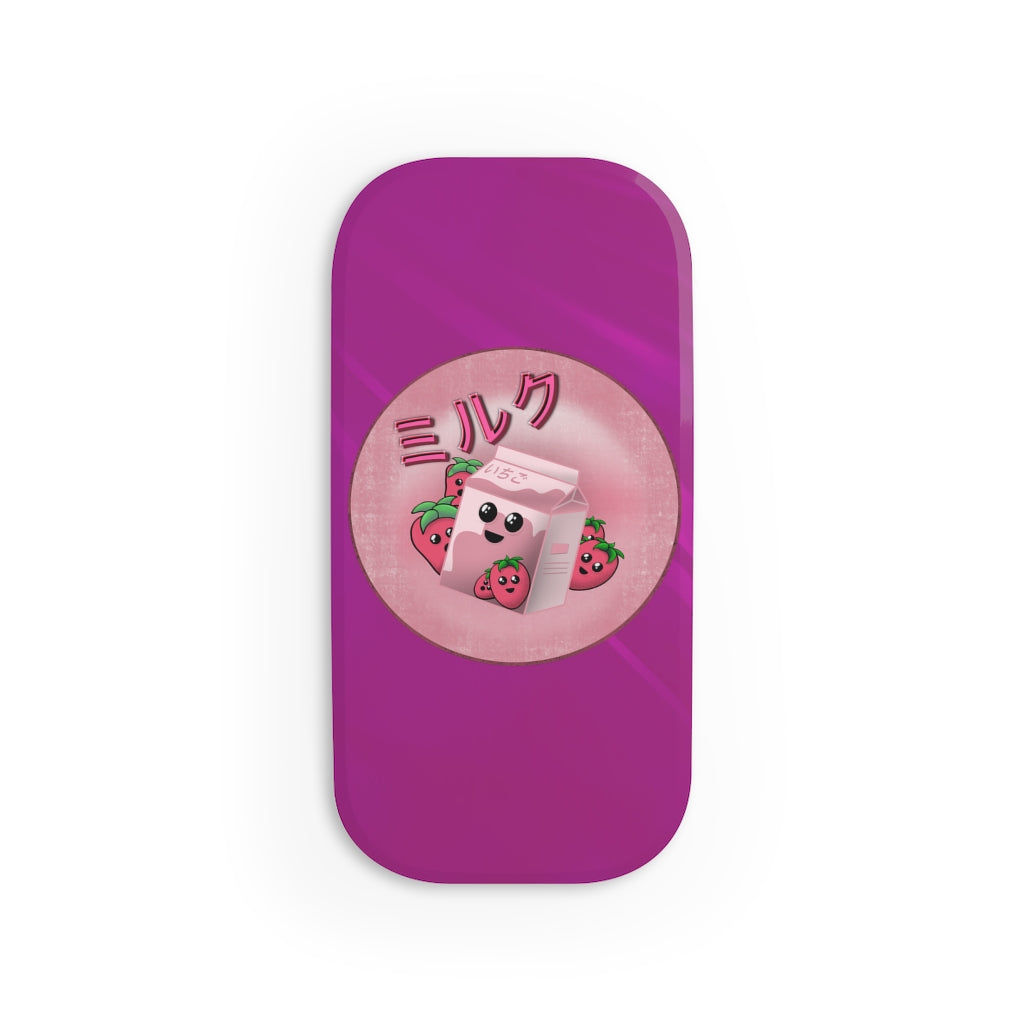 Strawberry Milk Phone Click-On Grip