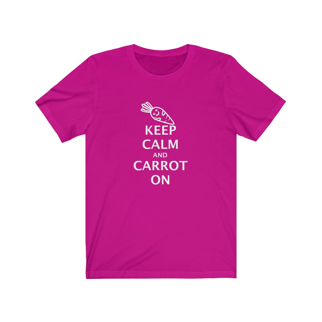 Keep Calm and Carrot On Unisex Jersey Short Sleeve Tee