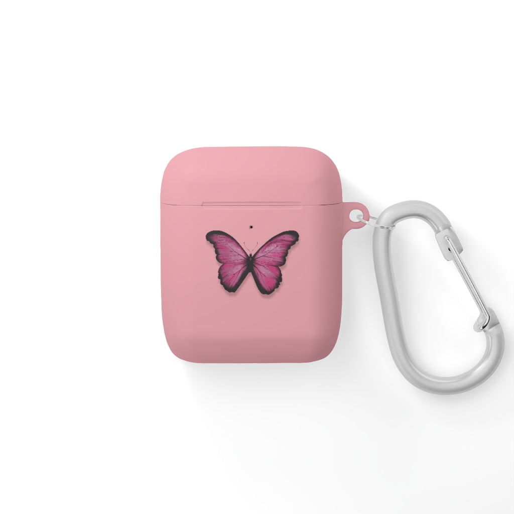 Pink Butterfly AirPods and AirPods Pro Case Cover