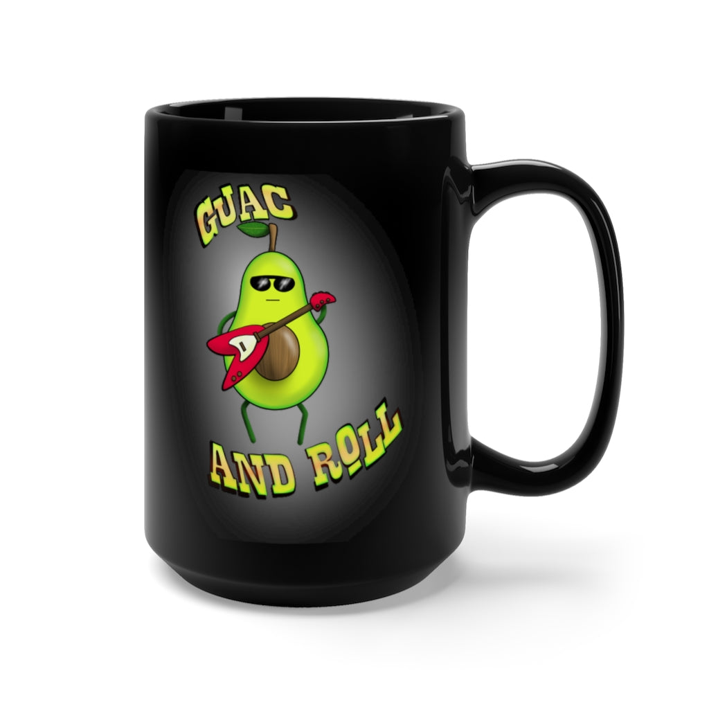 Guac and Roll! Black Mug 15oz