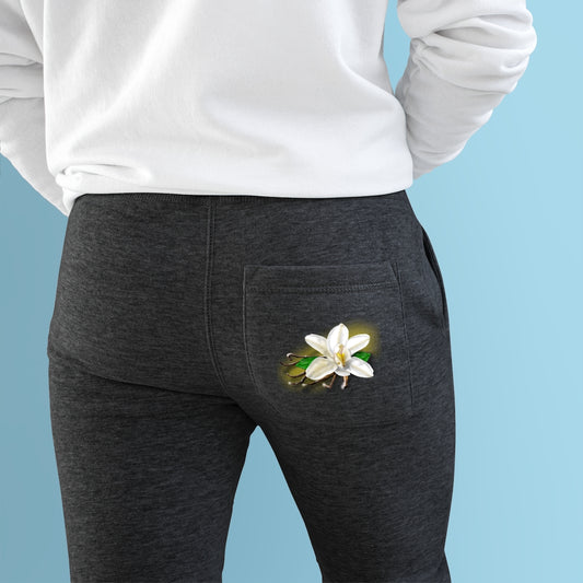 Vanilla Flower Premium Fleece Joggers