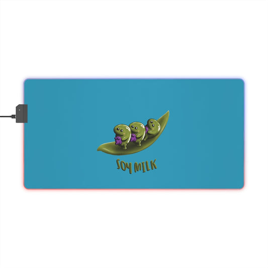Soy Milk Beans LED Gaming Mouse Pad