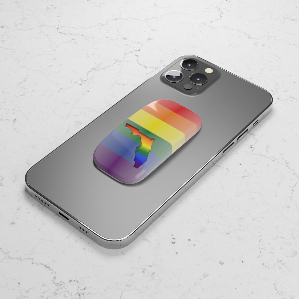 Florida Rainbow Phone Click-On Grip