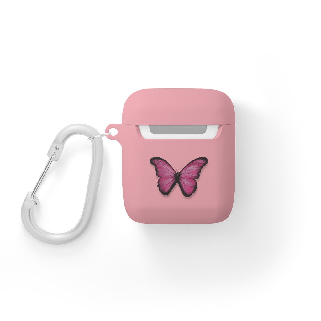 Pink Butterfly AirPods and AirPods Pro Case Cover