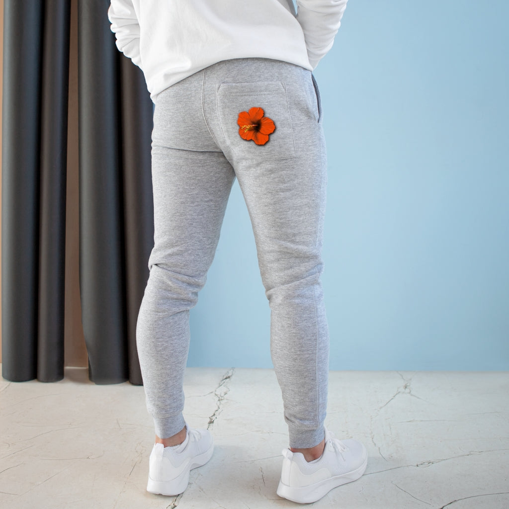 Hibiscus Flower Premium Fleece Joggers