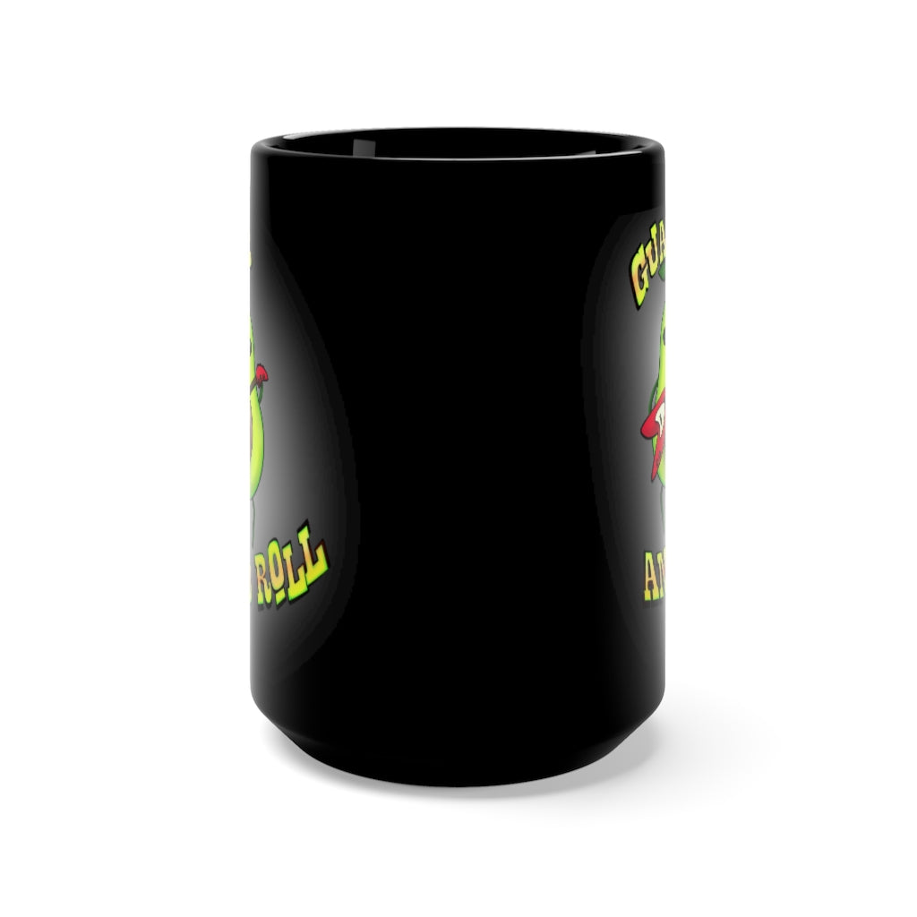 Guac and Roll! Black Mug 15oz