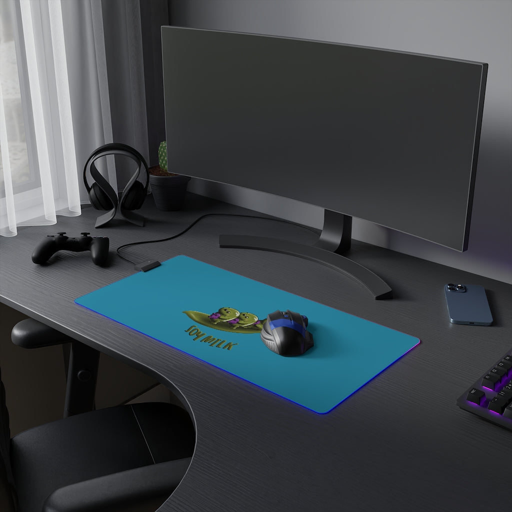 Soy Milk Beans LED Gaming Mouse Pad